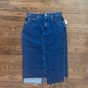 NWT Rag & Bone Denim Midi Skirt